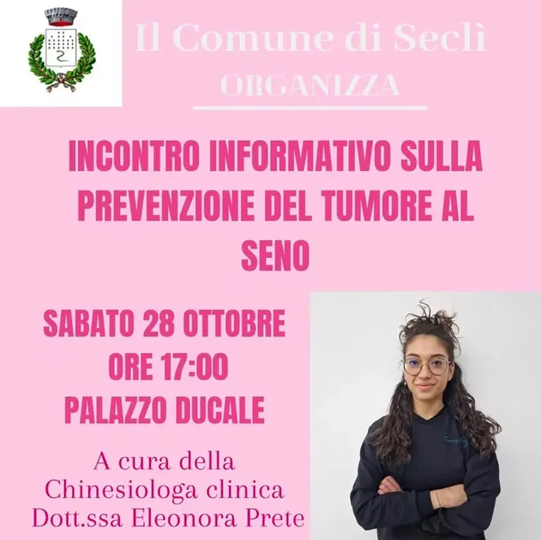 Incontro informativo sulla prevenzione del tumore al seno - Secli 28 Ottobre